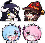 Isekai Quartet Sticker Bundle - WaifuBait