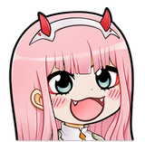 Chibi Zero Two Sticker - WaifuBait